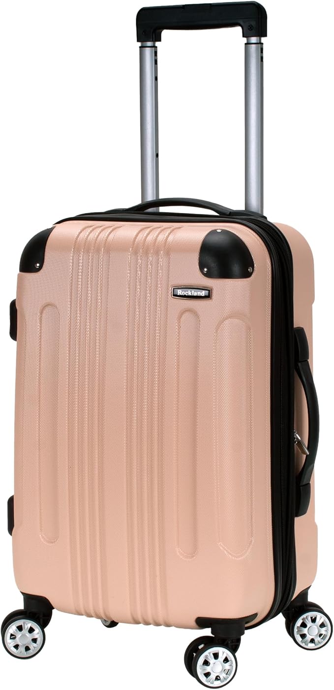 Rockland London ハードサイドスピナーホイール荷物、シャンパン、機内持ち込み20インチ、22インチ x 13.5インチ x 10インチ (車輪含む)