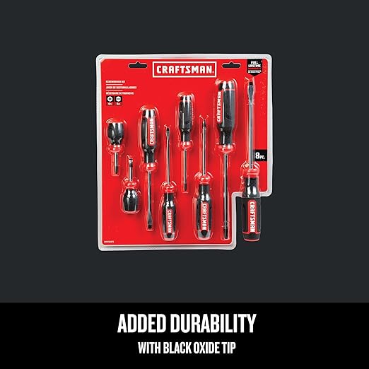 CRAFTSMAN Screwdriver Set,Bi-Material,8 Piece Set (CMHT65075N),(Pack of 4)