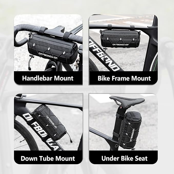 Bike Handlebar Bag for Bicycle Front Storage Bag Waterproof Shoulder Bag with Shoulder Strap for Road Mountain Bike Bikepacking