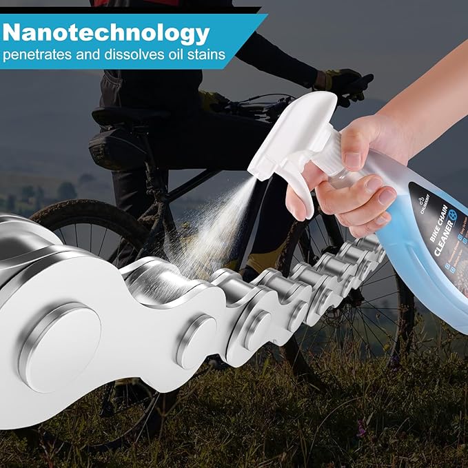 CHUMXINY Bike Chain Degreaser, 17 fl oz Spray Non-foaming Design for MTB/Gravel/Road/Mountain Bikes