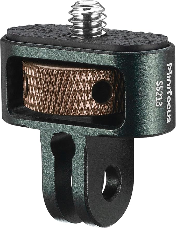 MINIFOCUS 1/4" Adapter Screw Head Camera Mount, Camera Tripod Mount for Gopro Adapter, CNC Aluminum Conversion Adapter for GoPro Hero, DJI, Insta360, Sjcam Action Cameras Accessories