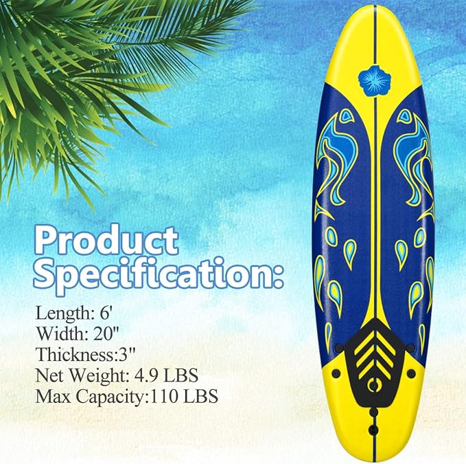 GiantexHawaiiSurfboard-Red