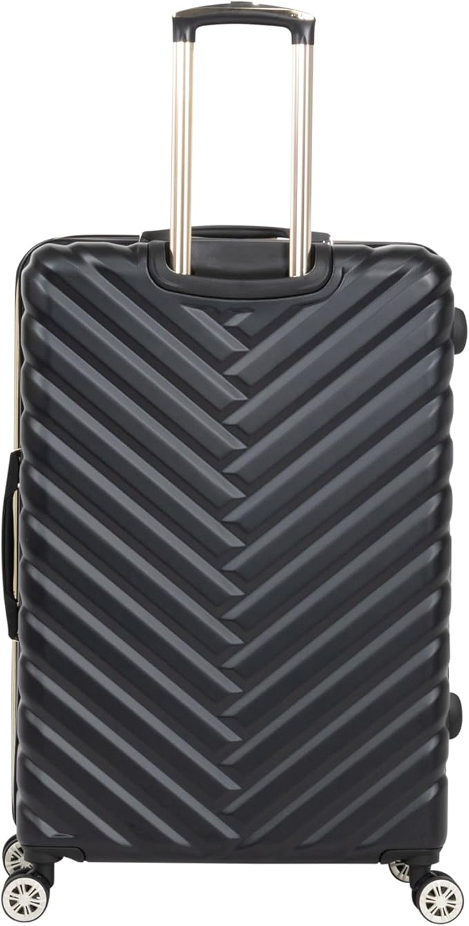 Kenneth Cole REACTION マディソン スクエア 軽量 ハードサイド シェブロン 拡張可能 スピナーラゲッジ、ブラック、(28インチ、預け入れ)