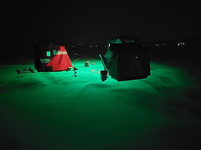 Green Blob Outdoors 高輝度 15000ルーメン 新型水中集魚灯 12V 超ロング50フィートコード QDアリゲータークリップ & シガーライターアダプター付属 LED集魚灯、テキサス製 (50ft)