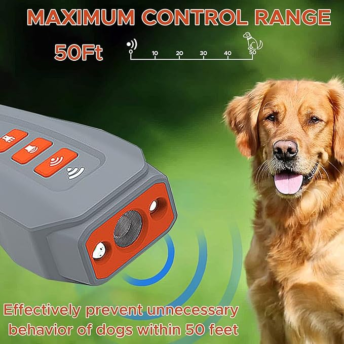 2026 Upgraded Anti Barking Device for Dogs, Ultrasonic Dog Bark Deterrent, Dog Bark Deterrent Devices, Best Anti-Barking Device, 3 Modes & LED Light Portable Indoor & Outdoor