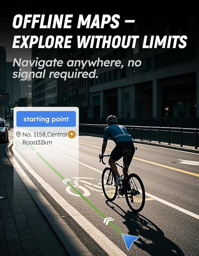 Avant 700 GPS Bike Computer with 2.8" Touchscreen, Dual-Band 5 Satellite Systems, 32GB Storage, IPX7 Waterproof, ANT+/Bluetooth 5.2, for Cycling Navigation & Training
