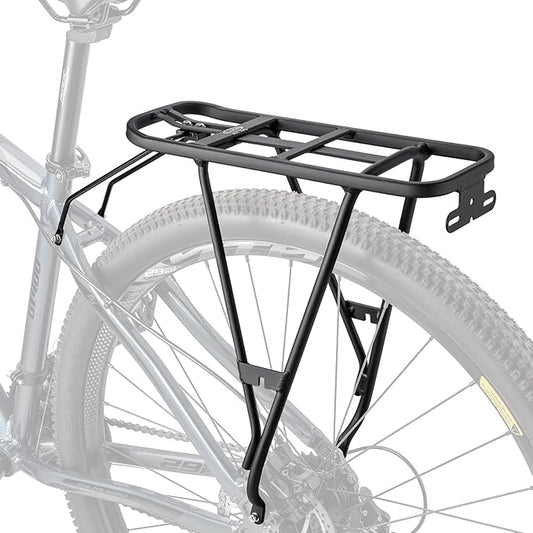 CXWXC Rear Bike Rack - Bike Cargo Rack for Disc Brake/Non-Disc Brake Mount - 66lbs Bicycle Pannier Touring Carrier Rack for 26"-27.5” or 29" Frames