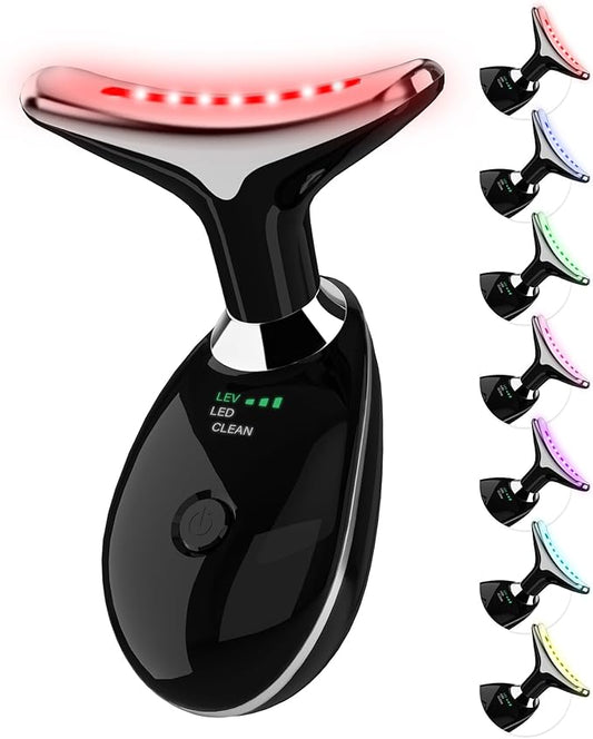 美顔器、ポータブル スキンケア フェイス＆ネック マッサージャー ワンド (ブラック)