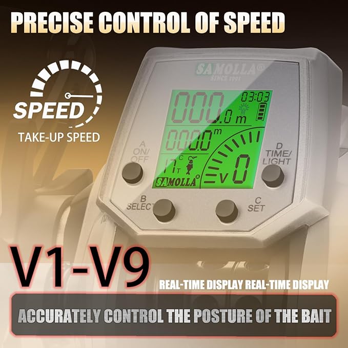 Digital Baitcasting Fishing Reel with LCD Display 8oz Ultralight 7+1 BB Electric Baitcaster Reel 22 LB Max Drag 7.2:1 Gear Ratio Left/Right Handed Compact Design for Freshwater Saltwater TX900