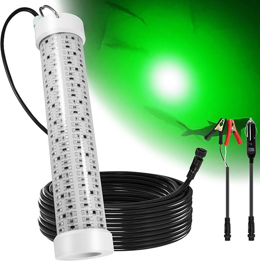 Goldlife 水中集魚灯 100フィートケーブル 400W 40000ルーメン GFCI安全プラグ 高輝度グリーンLED 水中ライト ドック/ボート/カヤック用 IP69K 淡水・海水対応