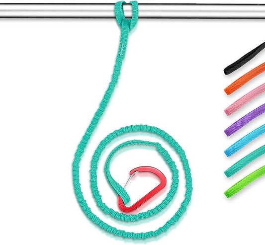 OCEANBROAD Kayak Paddle Leash Stretchable Strap Lanyard Rope for SUP Kayaking Boating Canoeing Fishing Pole Rod 4-7 Feet