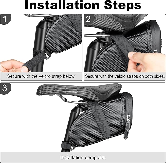Bicycle Seat Bag Water Proof,Bike Pack Under Seat,Wedge Saddle Bag for Bike,Cycling Accessories
