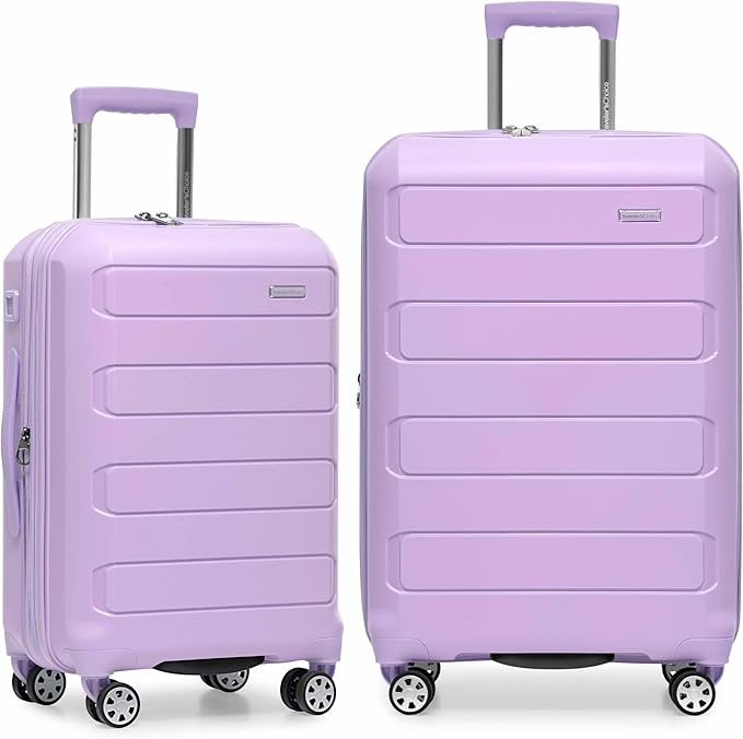 Traveler's Choice Pagosa ハードシェル 拡張可能スピナー荷物 ラベンダー 2点セット (22/26)