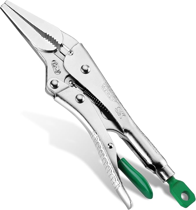 SK 9.5" Long Nose Locking Pliers, Vice Grips, Premium CR-V Steel