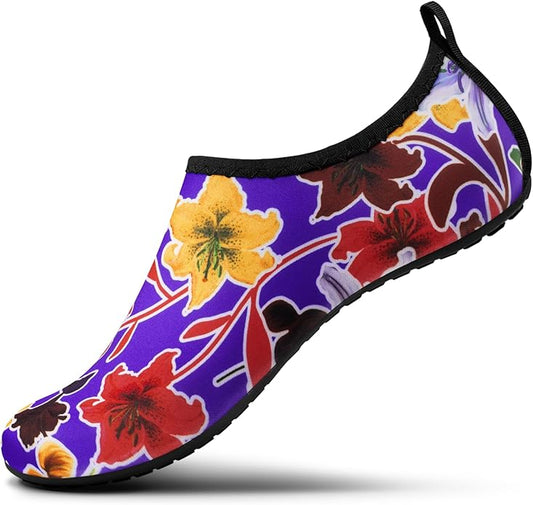 SEEKWAY Water Shoes Women Men Adult Quick-Dry Aqua Socks Barefoot Non Slip for Beach Swim River Pool Lake surf Black SK002(U)