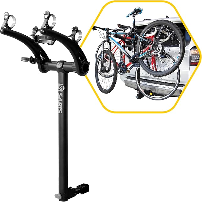 Saris Bones 2-Bike Hitch Rack Bicycle Carrier, with Easy Fold Design and Tilting Base