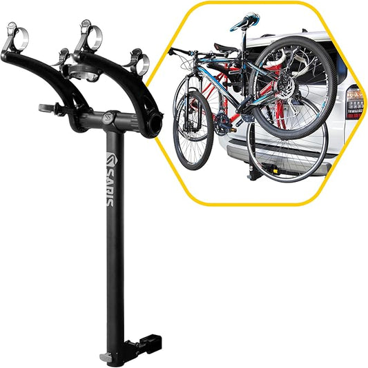 Saris Bones 2-Bike Hitch Rack Bicycle Carrier, with Easy Fold Design and Tilting Base