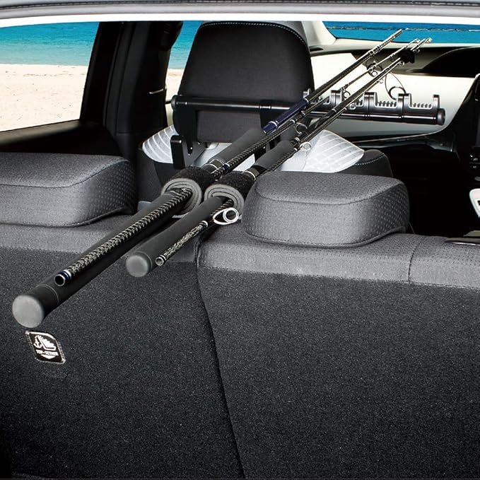 LITTLEMOLE Vehicle Fishing Rod Holder, Adjustable Car Fishing Rod Rack, Universal Fishing Pole Rack for SUVs, Wagons, Vans