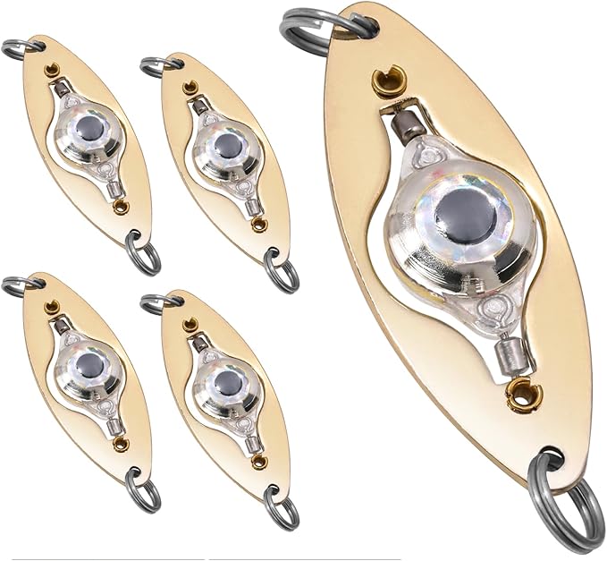 LED Underwater Fishing Lures，LED Lighted Bait Flasher，Deep Drop Fishing Lures，Fish Eye Attractive Light Bait Lure Lamp 5PCS