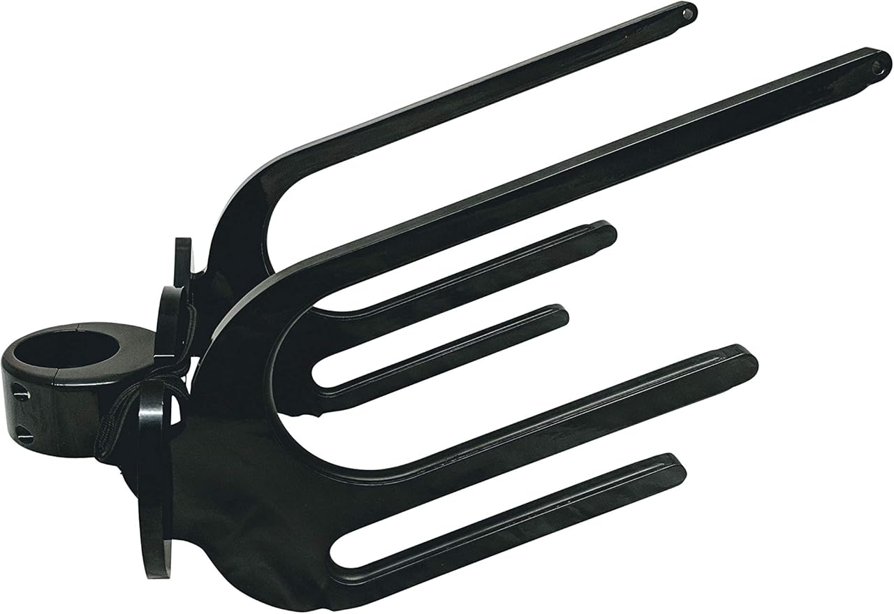 Kneeboard Rack for Boat, Black Aluminum Knee Board Wakeboard Combo Tower Rack, Wakeboarding Rack for Towers, Fits Clamp Tubing Sizes 1 3/4", 1 7/8", 2", 2 1/4", 2 3/8", 2 1/2"