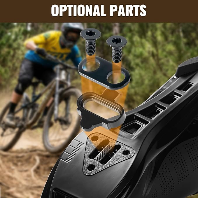 SPD Cleat/Bike Cleats - Compatible with Shimano SPD SM-SH51 & Look X-Track Pedals - for Indoor Cycling, Spinning & Mountain Biking Shoes - Easy Release, High Stability, Includes Allen Wrench