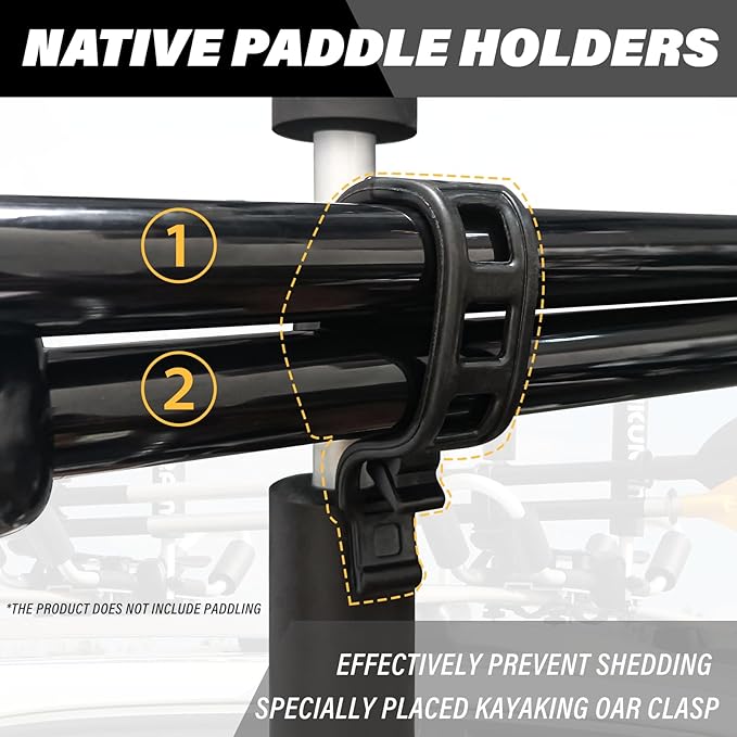 Kayak Roof Rack, Aluminum Kayak Carrier Folding J-Style Universal 3-in-1 Multifunction with Kayak Roller and Car Door Step for Canoe, SUP, Kayaks, Surfboard Rooftop Mount on SUV Car Truck Crossbars