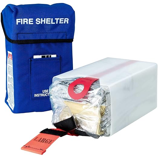 New Generation Forest Fire Protection Shelters, Large | Protects from Flame & Heat | Quick, Easy Deploy | Traps Breathable Air | Includes Carrying Case | Folded 9 x 5.5 x 4 | Open 96 x 19.5 x 33