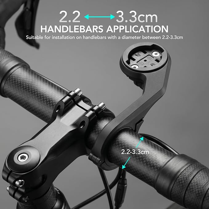 TOMSHOO Out-Front Mount for Edge Adjustable Bike Computer Mount Riding Camera Lights Handlebar Extender for Road Mountain Bikes