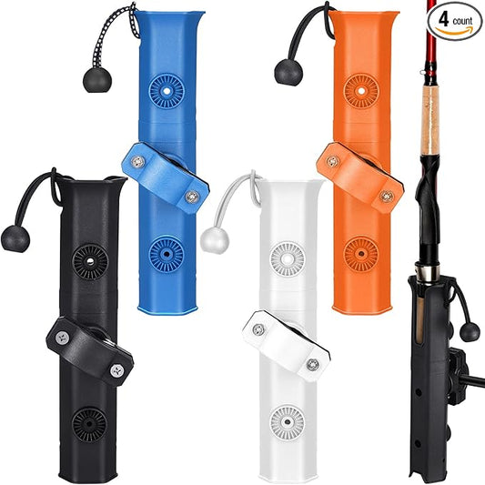 Pole Mount Fishing Rod Holders for Bike Rack Rotatable Fishing Chair Pole Holders with Clamp for Boat Bicycle Motorcycle Kayak Cart