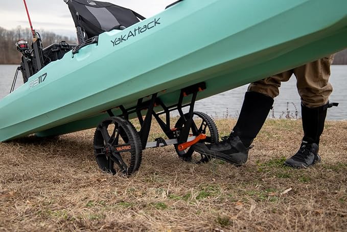 YakAttack Kayak Carts with Adjustable Frame & Wheel Options | All-Terrain, Sand & Solid Tire Variations | Durable Folding Transport System for Kayaks & Canoes | Made in USA