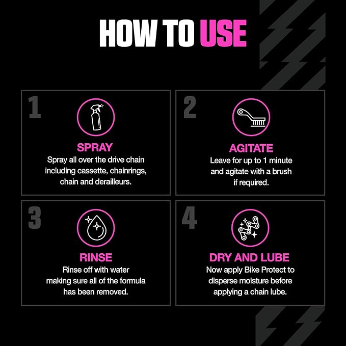 Muc-Off Bio Drivetrain Cleaner | Effective Biodegradable Bicycle Chain Cleaner and Degreaser Spray | Suitable for All Types of Bike