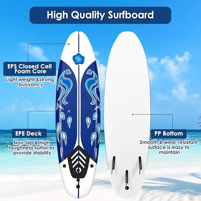 GiantexHawaiiSurfboard-Red