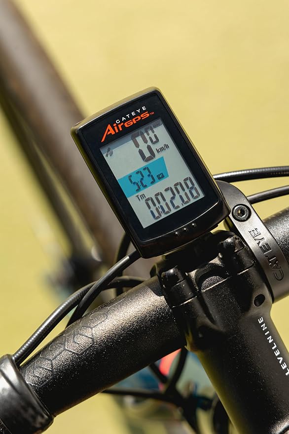 CATEYE AirGPS USB Rechargeable Bike Computer – GPS Cycling Computer with Bluetooth ANT+, GPS Bicycle Speedometer, FlexTight™ Mount, IPX7 Waterproof, Auto Backlight Display, Ride Upload