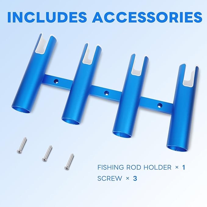Aluminium Fishing Rod Holders for Boat, Wall-Mounted Fishing Pole Roof Rod Rack,Surf Fishing Rod Holder for Truck, Boats & Yacht