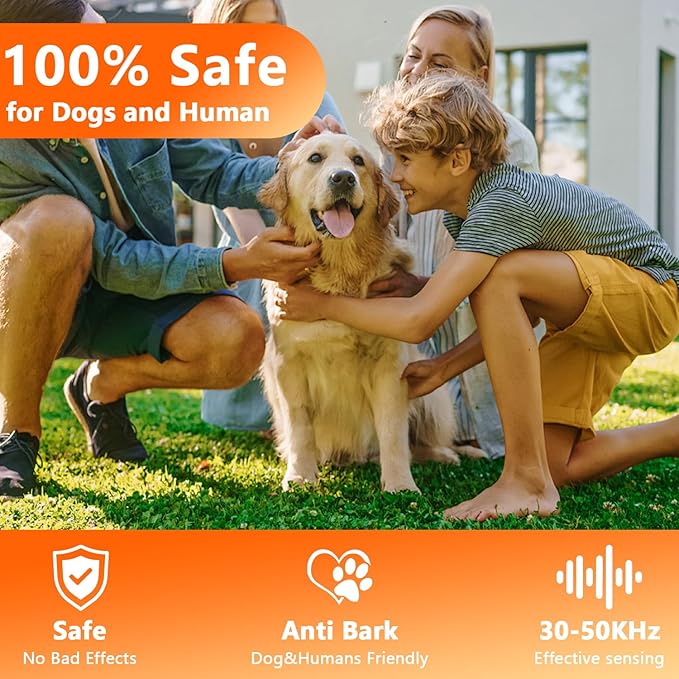 Anti Barking Device for Dogs, Bark Box, 3 Modes Dog Barking Deterrent Devices, Anti Bark Device for Dogs, Weatherproof 50 Ft Barking Dog Silencer, A Safe and Effective Anti Barking Device