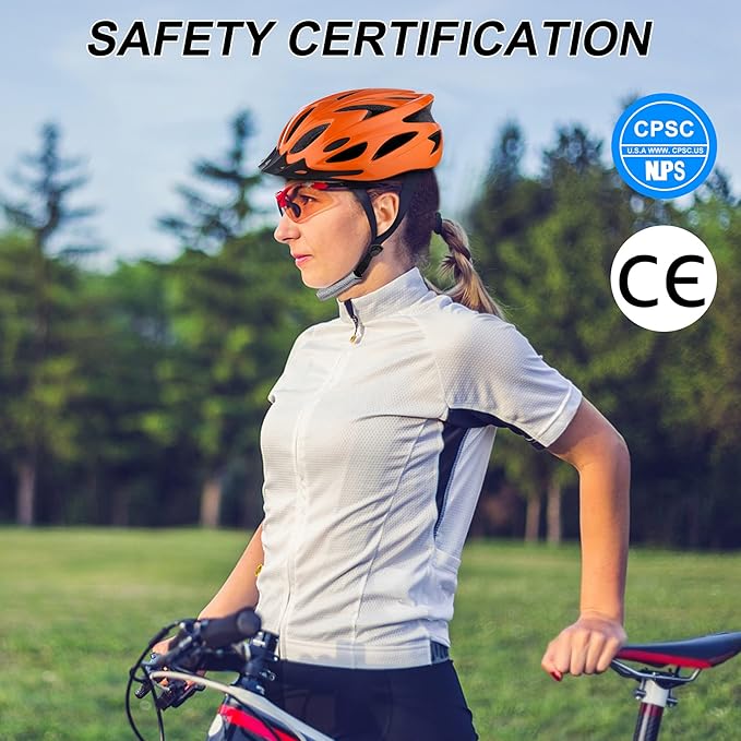 Zacro Adult Bike Helmet, Lightweight Bicycle Helmet with Removable Pads and Visor, CPSC Certified Safety Helmet for Men Women, Mountain Road Cycling Helmet for Adult