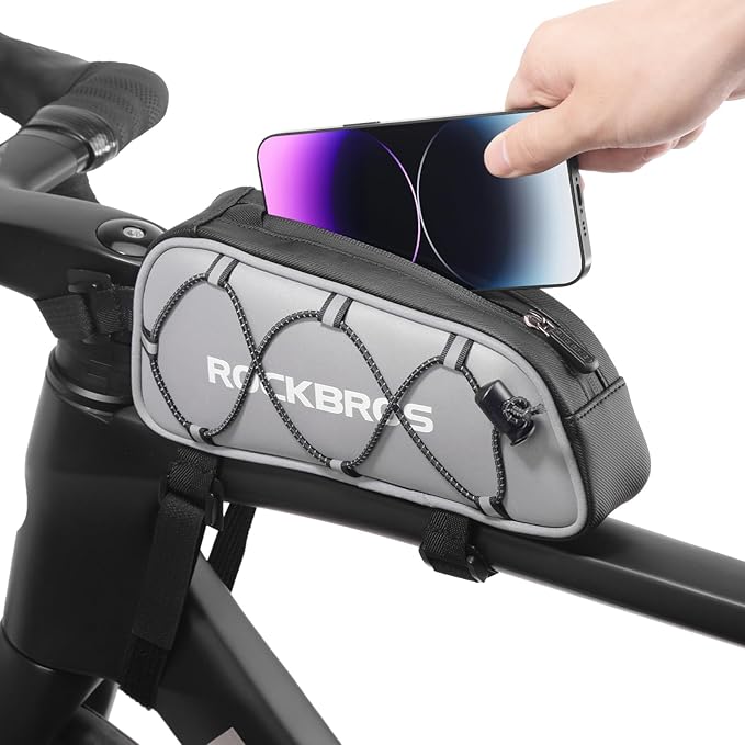 ROCKBROS Top Tube Bike Bag Bicycle Front Frame Bag Top Tube Bag Bike Accessories Pouch (STYLE 3)