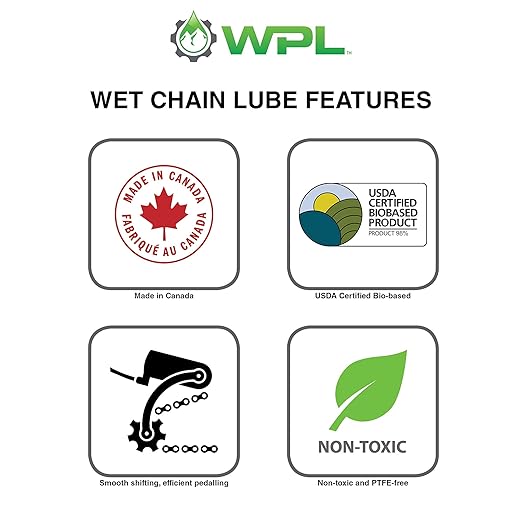 WPL Wet Chain Lube 120ml - Premium Bike Chain Lube for Mountain Bikes and Road Bikes - for Pedal Efficiency and Long Lasting Performance