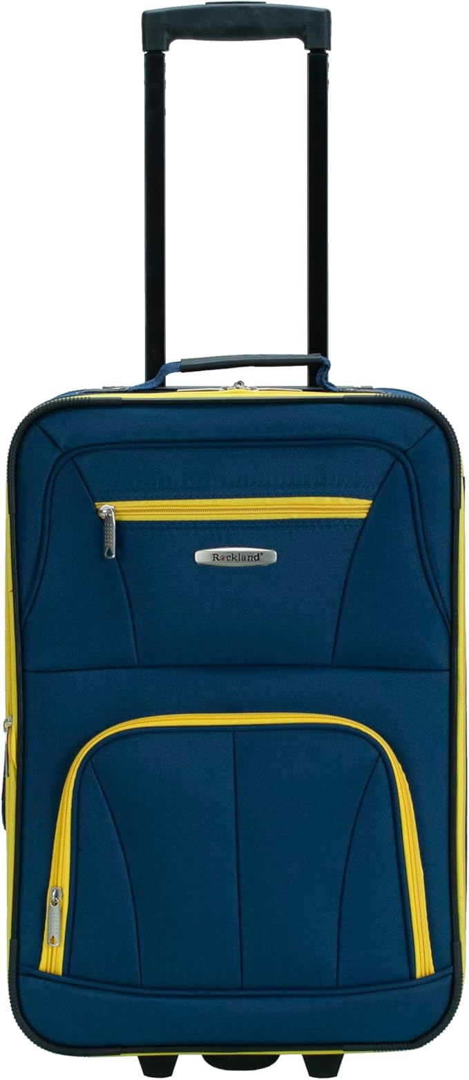 Rockland Fashion ソフトサイド アップライト荷物セット、ネイビー、2点セット (14/19)