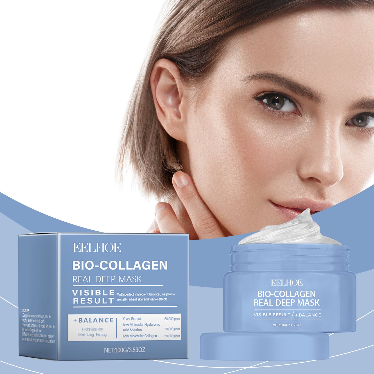 EELHOE Collagen Peel Peel Peel Pull Mask Moisturizing And Moisturizing Facial Skin Hydrating And Supple Skin Care Mask