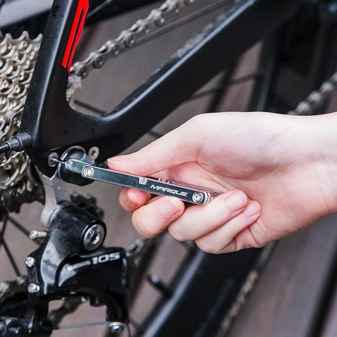 MARQUE 10 in 1 Bike Multitool - Mini 10 Bicycle Multi Tool Repair Kit for Road and Mountain Bikes. Pocket size with slim and portable profile for easy storage during road cycling and MTB-cyclist gift