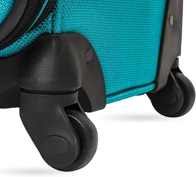 SwissGear Sion Softside Expandable Luggage – Large Checked Suitcase with 360 Degree Wheels & Retractable Handle – 29 Inch, Perfect for 7-9 Night Trips – Teal