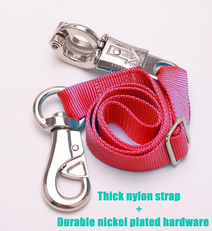 Adjustable Trailer Tie （2 Pack）-Horse Trailer Nylon Strap Tie，Adjusted from 25 to 37”