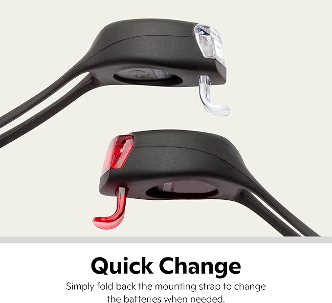 Schwinn Bicycle Light Set, Easy to Attach Headlight and Taillight with Steady and Flash Modes, Tool-Free Install, for City and Road Riding