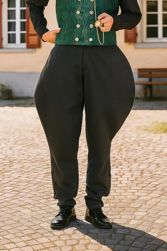 ThePirateDressing Steampunk Victorian Cosplay Costume Mens Archibald Jodhpur Pants Trousers