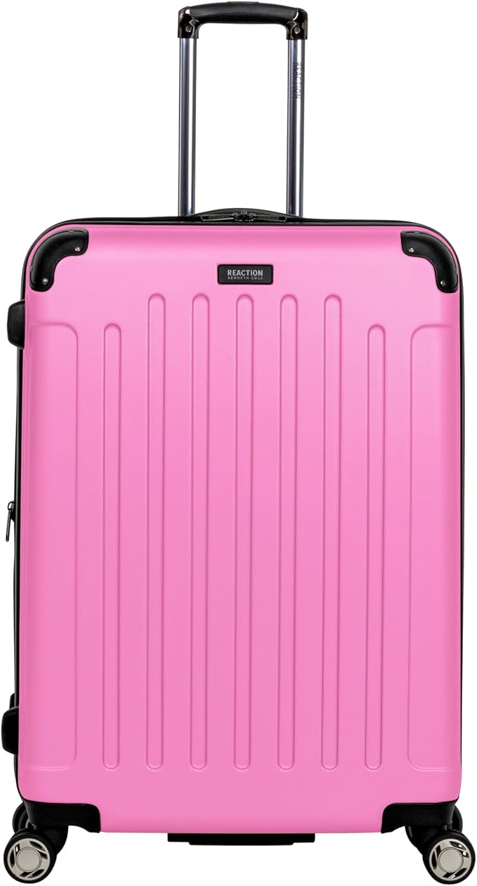 Kenneth Cole REACTION Renegade Luggage Expandable 8-Wheel Spinner Lightweight Hardside Suitcase, Watermelon, 28-Inch Checked