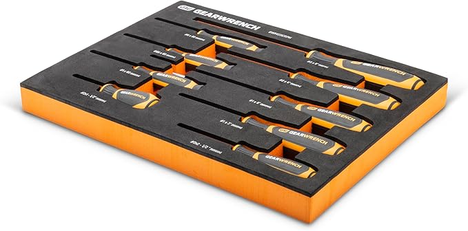 GEARWRENCH 9 Piece Phillips Dual Material Screwdriver Set in Foam Storage Tray - GWMSSCRPH