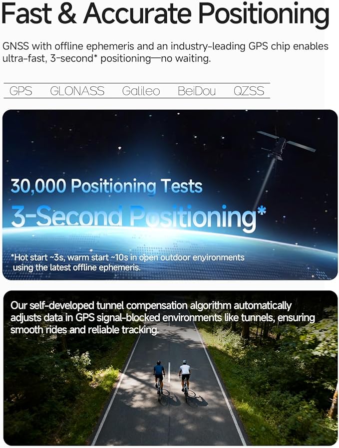 iGPSPORT BSC100MAX GPS Bike Computer, 3'' Screen Auto Start/Stop Custom Data 40H Waterproof Bicycle Computer Wireless