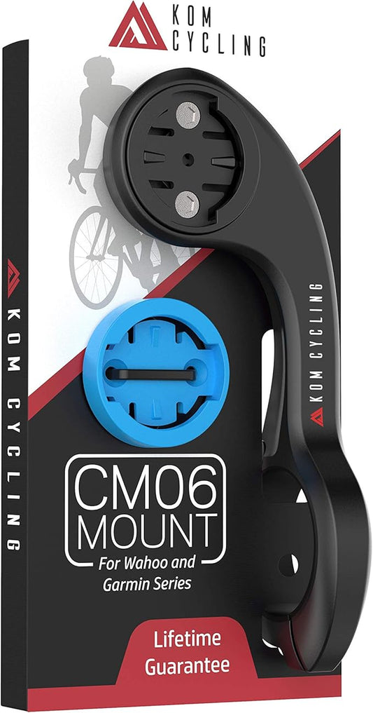 KOM Cycling CM06 Quick Release GoPro Computer Mount for Wahoo and Garmin Bike Computers (Bike Mount Compatible with Edge 1050, Wahoo Ace and Others) 1050 Bike Mount Compatible with GoPro Accessories