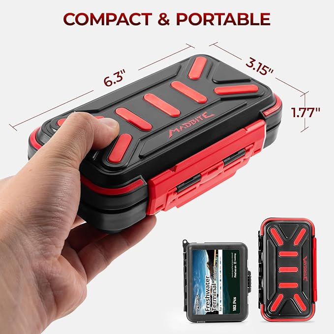MadBite by KastKing 182/265/400pcs Compact Fishing Tackle Kit - All-in-One Freshwater Hooks, Weights, Bobbers in Tackle Box, Fishing Gear Set for Bass Trout Panfish